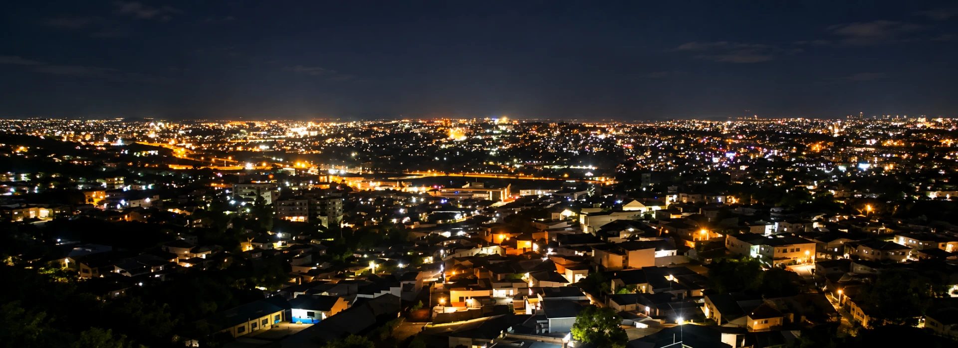 Kigali city lights at night
